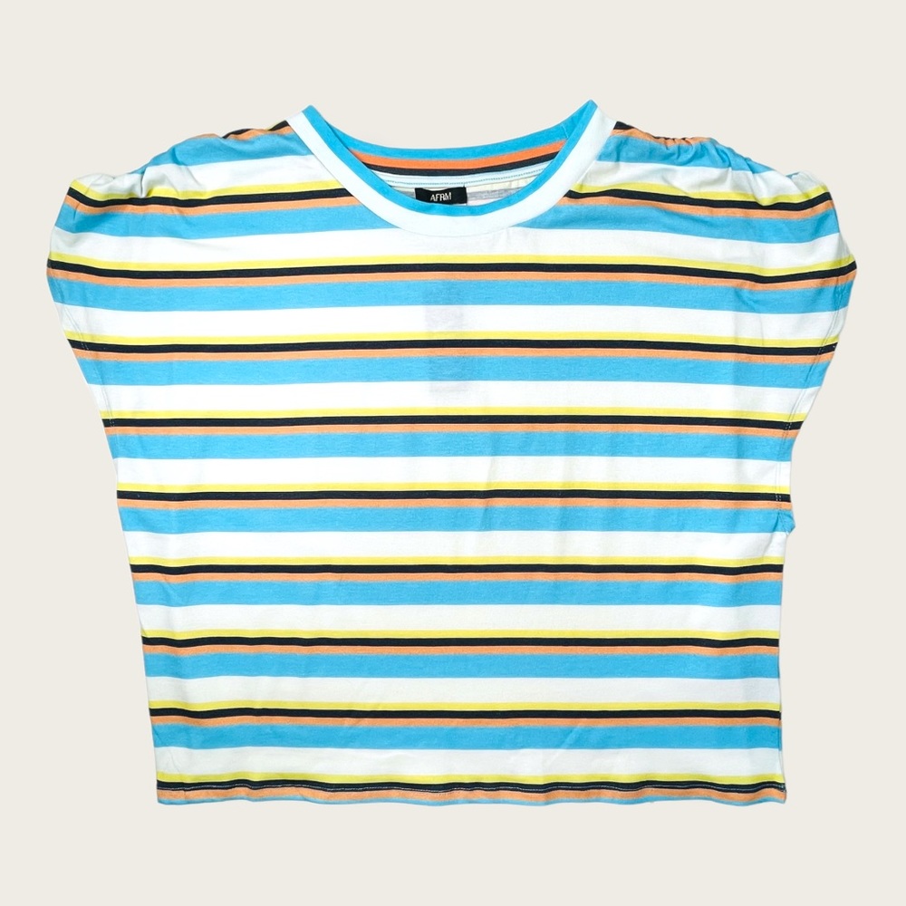 AFRM Turquoise Stripe Jorja Knit Top Size 2XL NWT - Picture 2 of 10